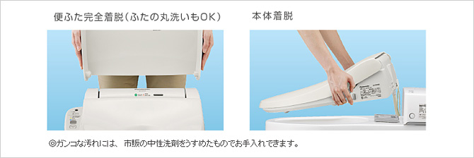 便ふた完全着脱(ふたの丸洗いもOK) Panasonic ビューティトワレ DL-WE50